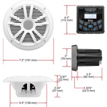 Boss Audio Systems MCKGB450W.6 USB Aux Girişli Bluetoothlu Hoparlörlü Marin Teyp Seti