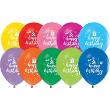 Çıtı Pıtı Store Happy Bırthday Party Baskılı 12" Pastel Balon