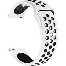 Basias Amazfit Bip - Bip Lite - Bip U Pro-Bip 3 - Bip 3 Pro Delikli Spor Silikon Kayış