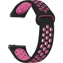 Basias Amazfit Bip - Bip Lite - Bip U Pro-Bip 3 - Bip 3 Pro Delikli Spor Silikon Kayış