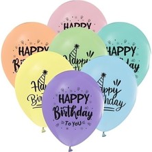 Çıtı Pıtı Store Happy Bırthday Baskılı 12" Makaron Balon