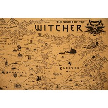 Talented Bear's Workshop The Witcher Dünya Haritası 70*100CM, Northern Kingdoms & Witcher Continent Poster