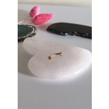 Bylin Cerrahi Çelik Zirkon Taşlı Rook Piercing , Kaş Piercing, Muz Piercing - 8mm - 1 Adet