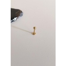 Bylin Cerrahi Çelik Top Percing -Bar Boy 8mm/ Top çapı 3mm- 1 Adet