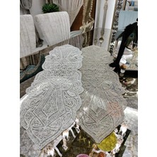 Neu Bella Home Neubella Home Osmanlı Fransız Güpürlü 5 Parça Salon Takımı Çeyizlik Kapiçino