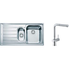 Franke Nex 651 Sol Damlalıklı Evye, Active Plus Doccia Krom Armatür Seti
