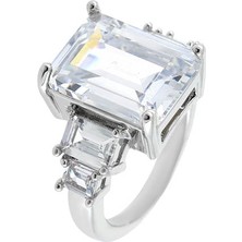 Merano Design Beyaz Baget Taşlı Yüzük