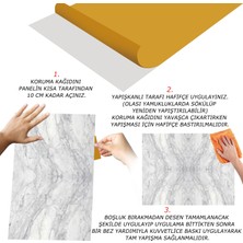 Kendinden Yapışkanlı Gri Ağ Mermer Desenli Pvc Panel 41x62 Cm 4 Adet 1 M²