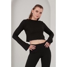 Alexander Gardi Ispanyol Kol Crop Top (B22-120UST)