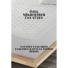Ely Parker 140X200 Alez Kapitoneli Fitted Mikro Yanı Çarşaflı Çift Kişilik Tek Kişilik Bebek Alezi Su Yatak Koruyucu