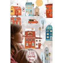 Msticker Yılbaşı Yeni Yıl Karlı Şehir 2023 Şeffaf Yılbaşı Süsü Kış Temalı Cam Sticker Seti