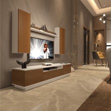 Decoraktiv Trendstyle 5ds Slm Tv Ünitesi Tv Sehpası Beyaz Ceviz