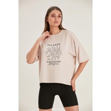 Alexander Gardi Oversize Baskılı T-Shirt (B22-32000)