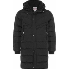 Cipo & Baxx CM213 Siyah Uzun Pardesü Erkek Şişme Mont