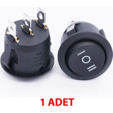 Roba Yuvarlak 3 Pin Anahtar Rocker Switch Mini Buton Siyah 3 Durumlu