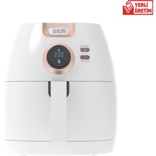 Sem Akıllı Aircook Yağsız Kızartma Sıcak Hava Fritöz - Airfryer 8 Program SC301