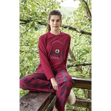 Çarşınet Kadın Kışlık Polar Uzun Kol Pijama Takımı