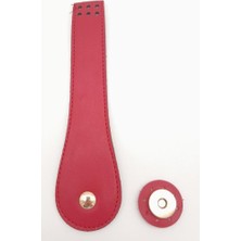 Angel Çanta Aksesuar Suni Deri Armut Istiridye Model Kapak Kırmızı Light Gold Metalli