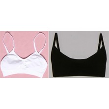 Hülya Butik 2 Adet Kız Çocuk Pamuklu Pedsiz Büstiyer