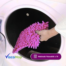 Viscomop Makarna Mop Süper Emici  Toz Toplayıcı Şönil Mop Bezi 40 cm Karışık Renk