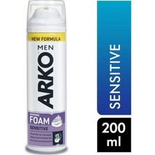 Arko Men Sensitive Hassas Cilt Tıraş Köpüğü 200 Ml 3 Adet