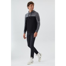 Lee Cooper Jaden Erkek Kapüşonlu Sweatshirt Siyah