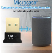 Microcase Mini V5.1 USB Bluetooth Dongle 5.1 Bluetooth Adaptör - AL3077