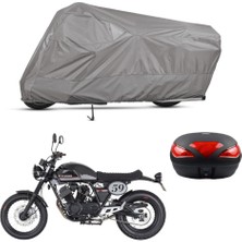 Teksin Mondial 250I Buccaner Arka Çanta Uyumlu Motosiklet Brandası Motor Brandası (A+ Kalite)