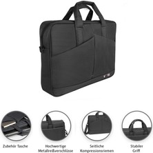 Vegmann AV6457 Laptop Çantası 17.3" Notebook Bilgisayar Laptop Evrak Çantası - Siyah -Unisex