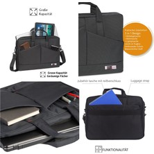Vegmann AV6457 Laptop Çantası 17.3" Notebook Bilgisayar Laptop Evrak Çantası - Siyah -Unisex