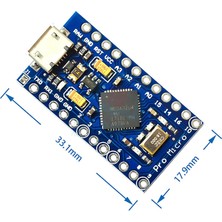 Roba Arduino Pro Micro Atmegau4 Micro USB 5V 16 Mhz Atmel Geliştirme