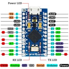 Roba Arduino Pro Micro Atmegau4 Micro USB 5V 16 Mhz Atmel Geliştirme