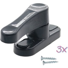 Pandogo Pencere Kilidi Kapı ve Pencere Emniyet Aparatı Güvenlik Ürünü Kilit Antrasit