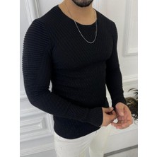 Elku Moda Kazak Slim Fit Triko Dar Kesim Kazak