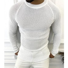 Elku Moda Kazak Slim Fit Triko Dar Kesim Kazak
