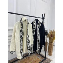Elku Moda Oversize Örme Hırka Panço Bol Kesim Salaş Hırka