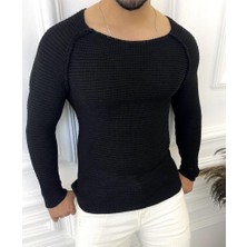 Elku Moda Kazak Slim Fit Triko Dar Kesim Kazak