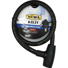 Yuma Kilit Yuma Motorsiklet Kilidi Anahtarlı Siyah ( Boy : 120CM-ÇAP : 20MM )