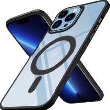 Logis Iphone 13 Pro Max Kamera Korumalı Magsafe Kablosuz Şarj Uyumlu Renkli Şeffaf Kılıf