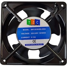 Tzc Kare Fan 120X120X38MM 220V Metal Kasalı