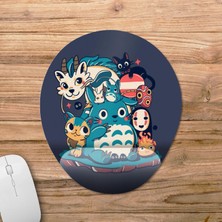 Pixxa Ghibli Totoro Spirited Away Kiki Miyazaki Bilek Destekli Mousepad Model - 1 Oval