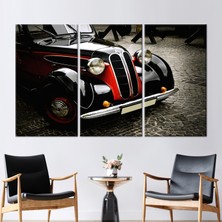 Kayra Export 3 Parçalı Kanvas Tablo Araba Sanat Araba Sevgilisi Hediyesi Sanat Eseri