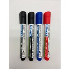 Gıpta Doldurulabilir Tahta Kalemi 4'lü 2 Siyah 1 Mavi 1 Kırmızı