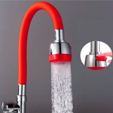 Pazariz Kırmızı Çift Fonksiyonlu Oynar Gövdeli Su Tasarruflu Kubar Musluk Başlığı