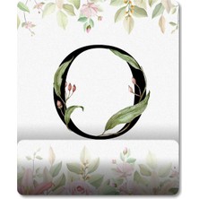 Pixxa O Harfi - Çiçekli Harf Bilek Destekli Mousepad Model - 1