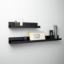 Trend Pleksi Duvar Raf Takımı (Siyah)