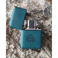 Atölye Çınar El Yapımı Hakiki Deri Kılıflı Zippo Çakmak