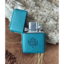 Atölye Çınar El Yapımı Hakiki Deri Kılıflı Zippo Çakmak