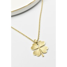 CNS Çelik Burgu Yonca Kolye