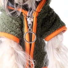 Max Design Welsoft Ponponlu Pet Ceket Kapşonlu Yeşil Köpek Kedi Kıyafeti